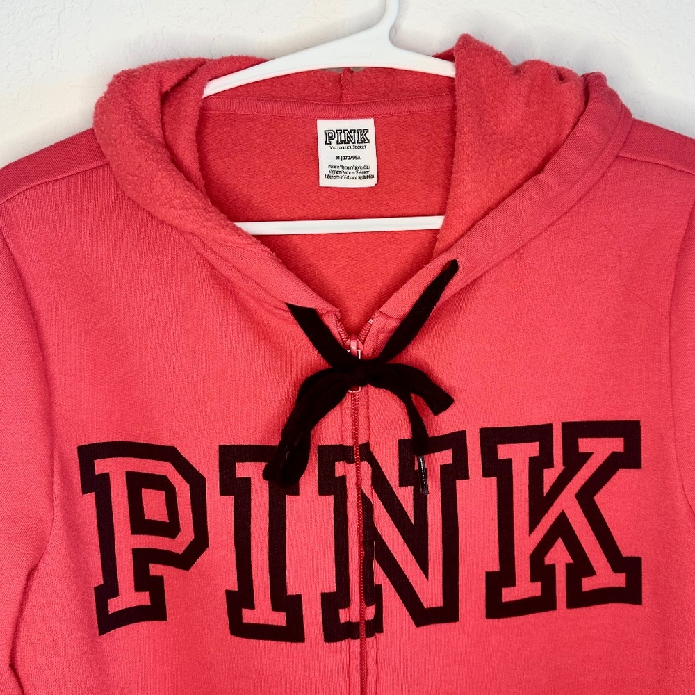 PINK Victoria's Secret Full-Zip Hoodie, Size M - Picture 2 of 9